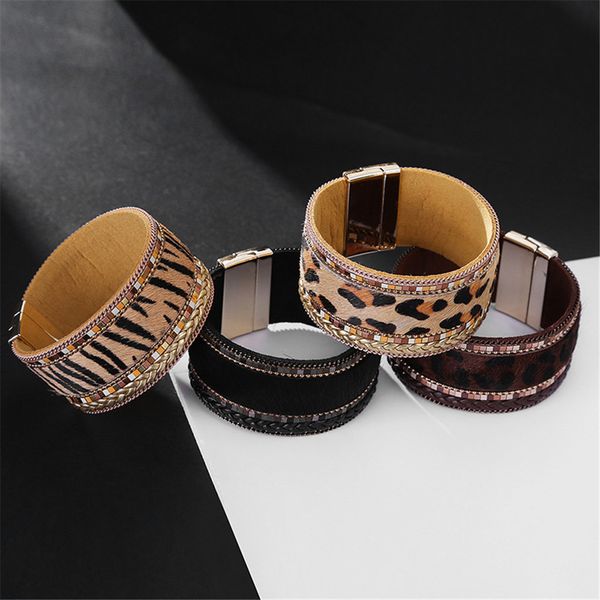 trendy magnetic multilayer leopard ladies leather bracelet simple brand new bracelet fashion jewelry gift #t0, Black
trendy magnetic multilayer leopard ladies leather bracelet simple brand new bracelet fashion jewelry gift #t0, Black
