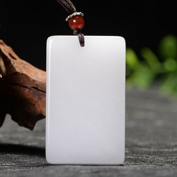 drop shipping xinjiang white jade pinganpai pendant necklace jade stone lucky amulet necklace with chain for men women, Silver
drop shipping xinjiang white jade pinganpai pendant necklace jade stone lucky amulet necklace with chain for men women, Silver
