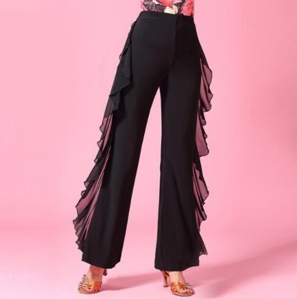 fashion modern ice silk latin dance costume practice clothes long trousers for female/women ballroom performance wears kt0211, Black;red
fashion modern ice silk latin dance costume practice clothes long trousers for female/women ballroom performance wears kt0211, Black;red