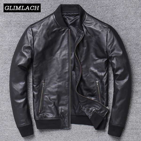 2019 men 100% cowhide real cow leather jacket bomber genuine leather coat autumn slim motorcycle flight jacket, Black
2019 men 100% cowhide real cow leather jacket bomber genuine leather coat autumn slim motorcycle flight jacket, Black