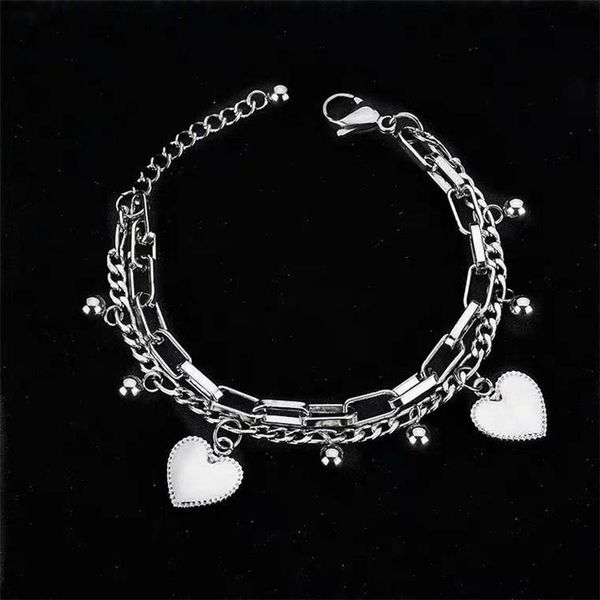 1pc fashion punk style bracelet stylish cool double layer bracelet chic couple accessories gift, Black
1pc fashion punk style bracelet stylish cool double layer bracelet chic couple accessories gift, Black