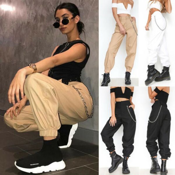 women's pants & capris womens cargo elastic waist jogger skinny trousers side pockets sweatpants, Black;white
women's pants & capris womens cargo elastic waist jogger skinny trousers side pockets sweatpants, Black;white