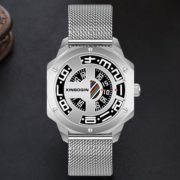 creative visible moving numbers men fashion cool watches sports octagon casual watch waterproof milanese full steel clock quartz, Slivery;brown
creative visible moving numbers men fashion cool watches sports octagon casual watch waterproof milanese full steel clock quartz, Slivery;brown