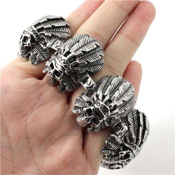 139g heavy indain cool bracelet 316 stainless steel wholesale cool punk style bracelet, Black
139g heavy indain cool bracelet 316 stainless steel wholesale cool punk style bracelet, Black