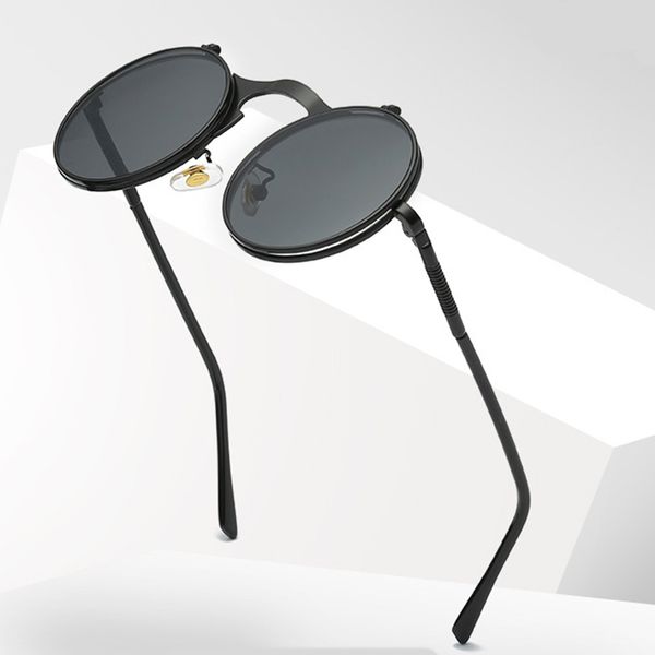 brand designer vintage round gothic steampunk sunglasses men women metal flip glasses male mirror sun glasses for female uv400
brand designer vintage round gothic steampunk sunglasses men women metal flip glasses male mirror sun glasses for female uv400
