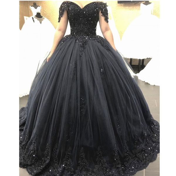 gothic design black wedding dresses vintage off shoulder short sleeve sparkly crystals beaded lace bridal gowns gorgeous luxury, White
gothic design black wedding dresses vintage off shoulder short sleeve sparkly crystals beaded lace bridal gowns gorgeous luxury, White