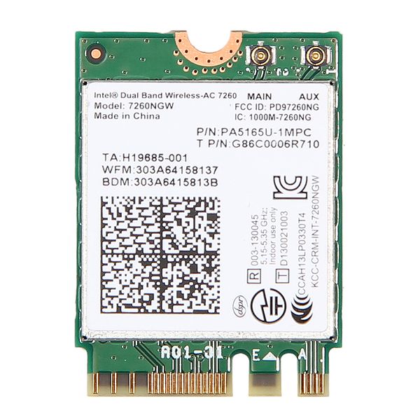 двухдиапазонный ac1200 wlan для intel 7260ngw wireless-ac 7260 m. 2 ngff 2.4 g/5ghz 802.11 ac 2x2 wifi bluetooth 4.0 сетевая мини-карта
двухдиапазонный ac1200 wlan для intel 7260ngw wireless-ac 7260 m. 2 ngff 2.4 g/5ghz 802.11 ac 2x2 wifi bluetooth 4.0 сетевая мини-карта