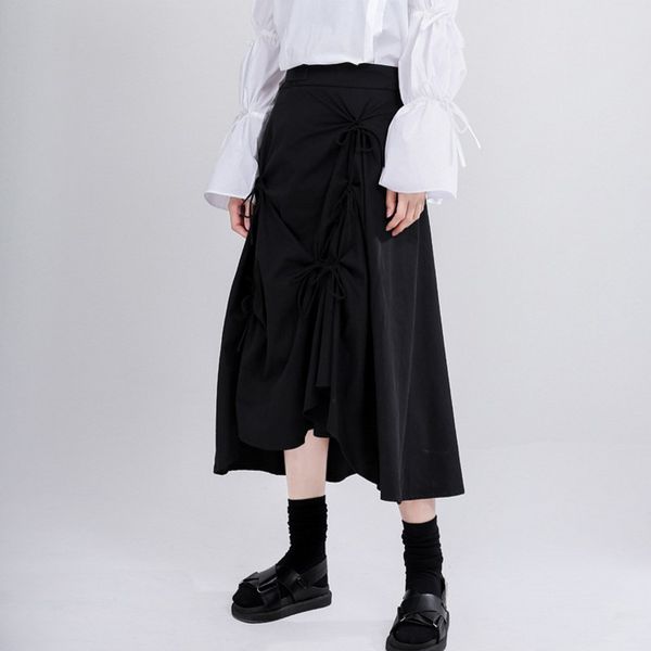 casual 2020 summer new style strap bow pleated skirt women solid leather buckle adjustment high waist irregular a-line skirts, Black
casual 2020 summer new style strap bow pleated skirt women solid leather buckle adjustment high waist irregular a-line skirts, Black