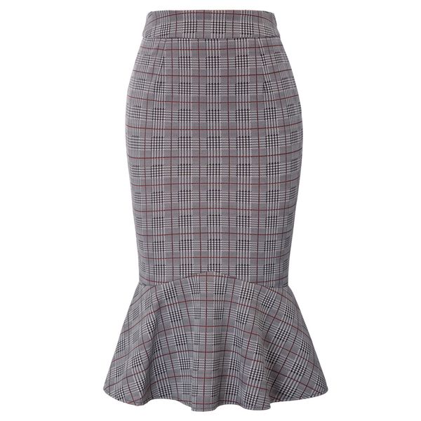 kk ladies pencil skirt mermaid hip bodycon wrapped checkered high waist formal, Black
kk ladies pencil skirt mermaid hip bodycon wrapped checkered high waist formal, Black