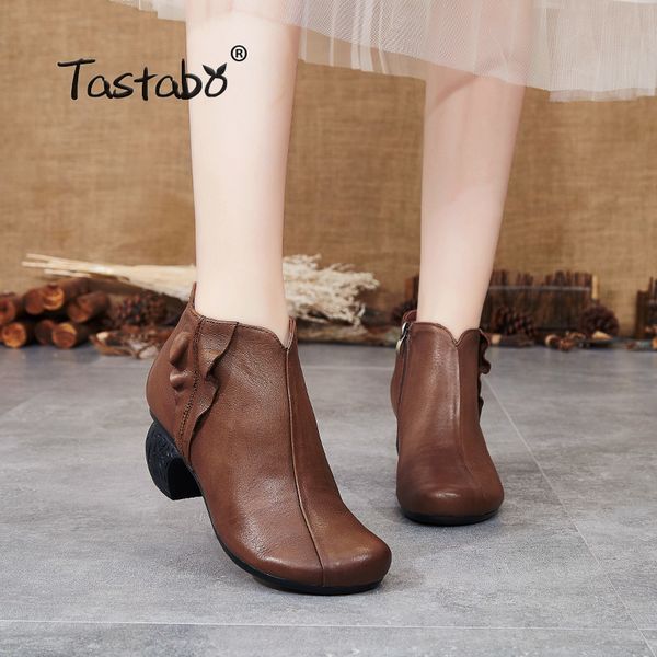 tastabo manual genuine leather high heel women's boots black brown red wine vintage texture s3655-1 comfortable women's shoes
tastabo manual genuine leather high heel women's boots black brown red wine vintage texture s3655-1 comfortable women's shoes