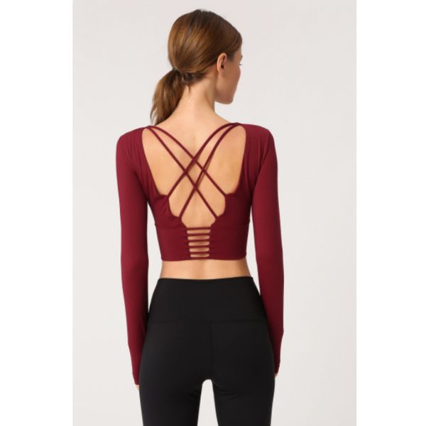 hsy women back straps gym yoga crop yoga shirts long sleeve training fitness running sport t-shirts, White;red
hsy women back straps gym yoga crop yoga shirts long sleeve training fitness running sport t-shirts, White;red