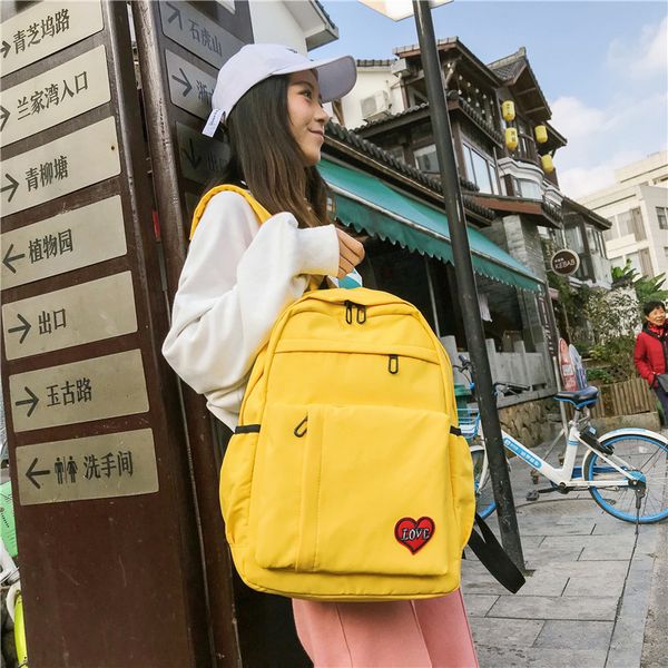 new backpack student backpack casual love love small fresh korean canvas women
new backpack student backpack casual love love small fresh korean canvas women