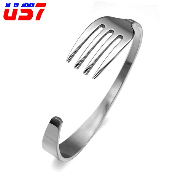 us7 cool cuff fork spoon women bangle bracelets for women stainless steel fork trident open bracelets for men jewelry gift, Black
us7 cool cuff fork spoon women bangle bracelets for women stainless steel fork trident open bracelets for men jewelry gift, Black