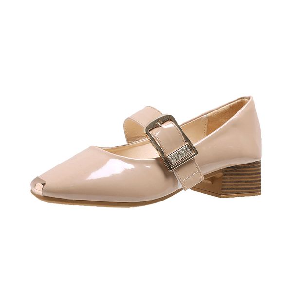2020 new style single shoes women's low heel belt buckle square head chunky-heel women shoes leisure, Black
2020 new style single shoes women's low heel belt buckle square head chunky-heel women shoes leisure, Black