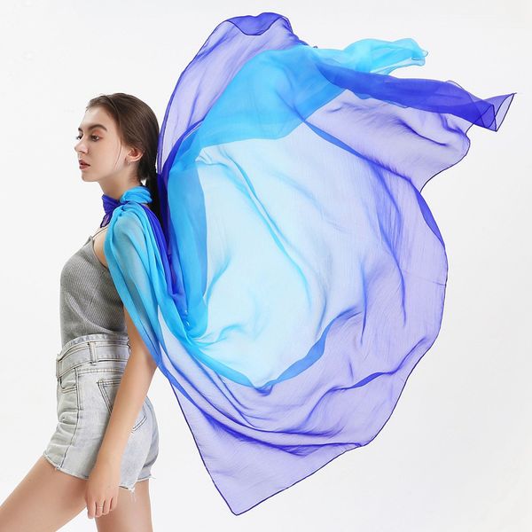 gradient imitation silk scarf large mluticolor silk scarves pashmina shawl, Blue;gray
gradient imitation silk scarf large mluticolor silk scarves pashmina shawl, Blue;gray