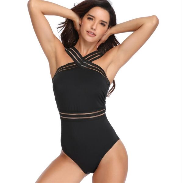 2020 design swimwear women one piece monokini hollow out swimsuit ladies solid bathing suit plus size s-xxl, White;black
2020 design swimwear women one piece monokini hollow out swimsuit ladies solid bathing suit plus size s-xxl, White;black