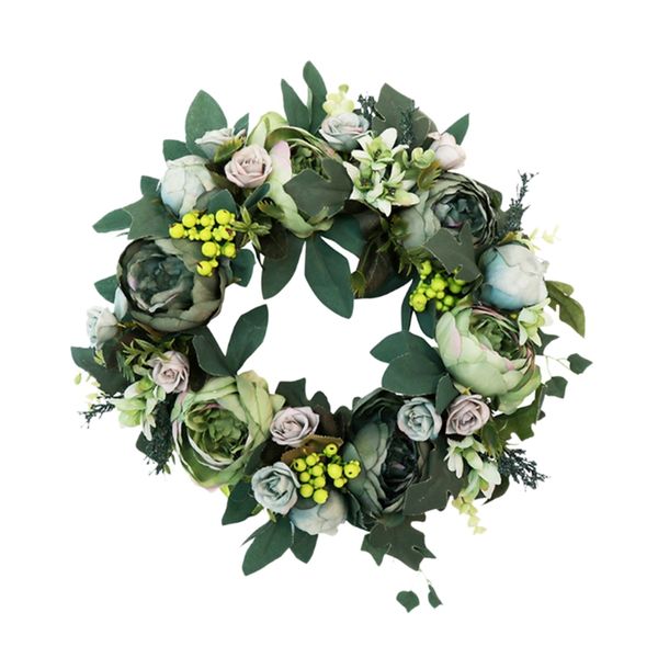 artificial peony wreath green flower door wreath with green leaves for front door decor wedding wall home decoration
artificial peony wreath green flower door wreath with green leaves for front door decor wedding wall home decoration