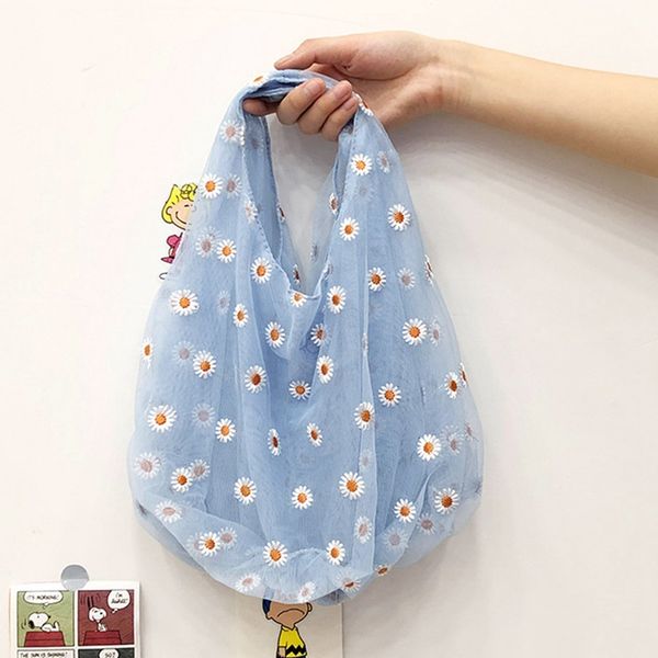 fashion little daisy lovely mesh fresh shopping bag eco handbag for women spring summer mesh embroidery transparent tot
fashion little daisy lovely mesh fresh shopping bag eco handbag for women spring summer mesh embroidery transparent tot