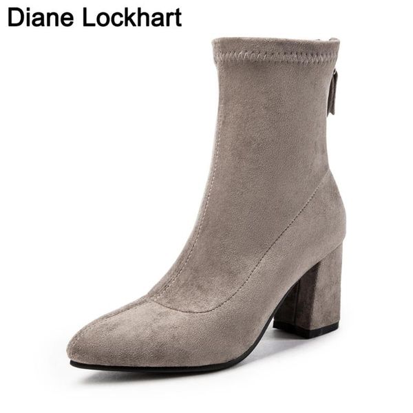 fashion elastic sock boots for woman chunky high heels stretch spring booties pointed toe women pump suede ankle boots 32 33 34, Black
fashion elastic sock boots for woman chunky high heels stretch spring booties pointed toe women pump suede ankle boots 32 33 34, Black