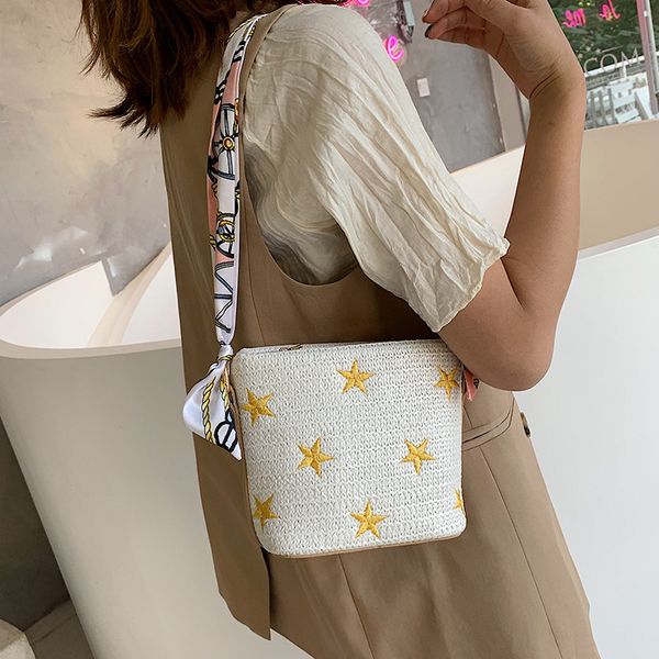 jiulin new online celebrity beach bag 2019 new fashion and foreign gas chain straw slant bucket bag
jiulin new online celebrity beach bag 2019 new fashion and foreign gas chain straw slant bucket bag
