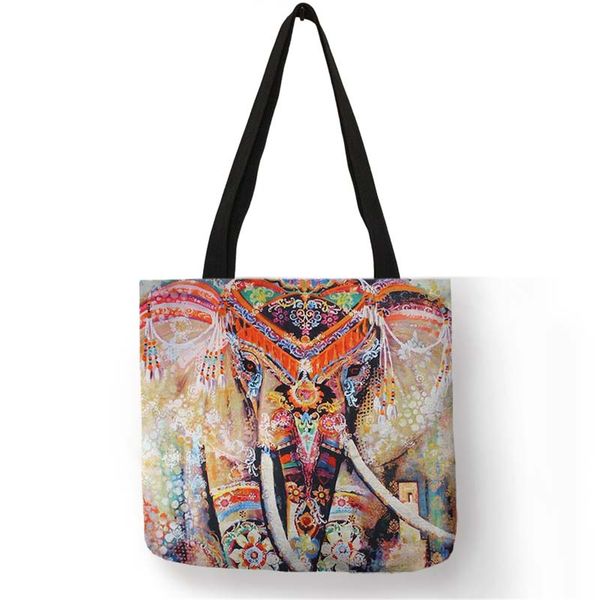 customized elephant mandala print linen tote bag for women fashion reusable shopping bags printed traveling school shoulder bags
customized elephant mandala print linen tote bag for women fashion reusable shopping bags printed traveling school shoulder bags