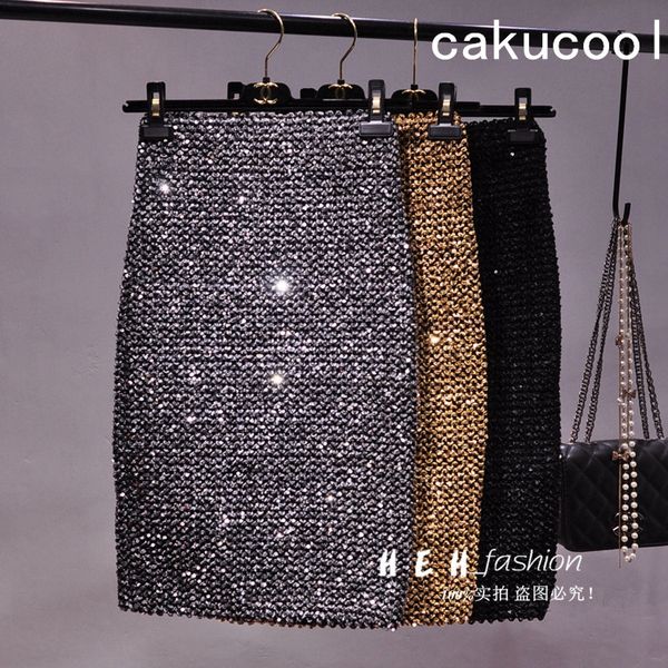 cakucool new bling gold lurex skirt bodycon pencil skirts high elastic korea empire mid long skirt sequin club khaki silver, Black;gray
cakucool new bling gold lurex skirt bodycon pencil skirts high elastic korea empire mid long skirt sequin club khaki silver, Black;gray