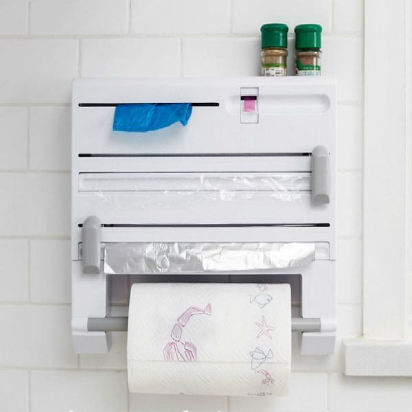 six-in-one function multipurpose shelf storage box paper holder plastic wrap cutter dispenser preservative film cutter tool
six-in-one function multipurpose shelf storage box paper holder plastic wrap cutter dispenser preservative film cutter tool