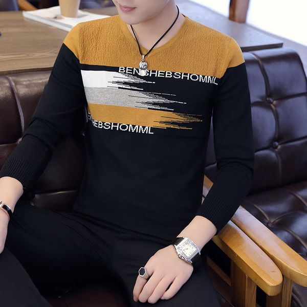 2019 men winter warm knitted sweater casual pullover round neck long sleeve slim men casual cotton autumn mens sweaters, White;black
2019 men winter warm knitted sweater casual pullover round neck long sleeve slim men casual cotton autumn mens sweaters, White;black