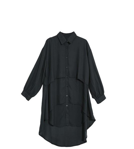 woemns new long sleeved shirt fashion irregular stitching long shirt skirt early spring designer, White
woemns new long sleeved shirt fashion irregular stitching long shirt skirt early spring designer, White