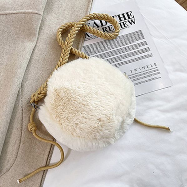 fashion fresh plush women's shoulder bags chic woven strap crossbody bags for women cute soft solid round ladies messenger bag
fashion fresh plush women's shoulder bags chic woven strap crossbody bags for women cute soft solid round ladies messenger bag