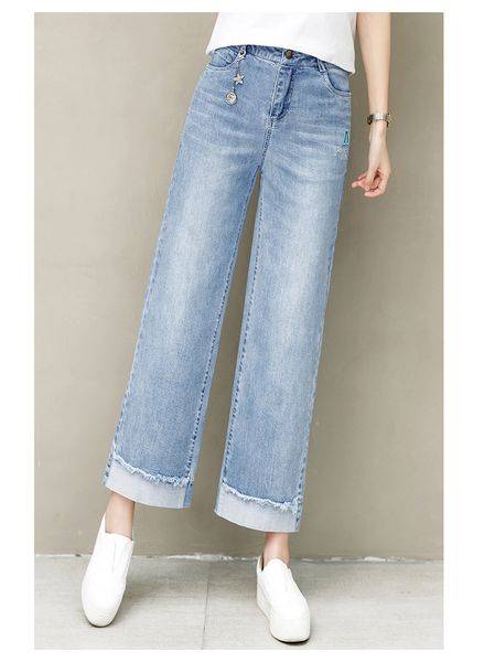 light blue jeans since waist is loose