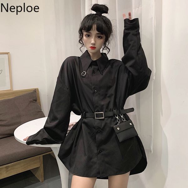 neploe korean belt slim waist medium-long women blouse vintage black korean elegant shirt 2020 spring long sleeve blusas 58558, White
neploe korean belt slim waist medium-long women blouse vintage black korean elegant shirt 2020 spring long sleeve blusas 58558, White