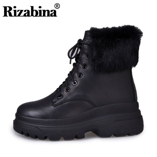 rizabina women genuine leather brand fashion plush fur winter ankle boots thick bottom round toe casual shoes woman size 34-40, Black
rizabina women genuine leather brand fashion plush fur winter ankle boots thick bottom round toe casual shoes woman size 34-40, Black