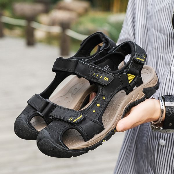 vogue men casual shoes fashion outdoor classic fisherman sandals trend beach shoes luxury genuine sandals, Black
vogue men casual shoes fashion outdoor classic fisherman sandals trend beach shoes luxury genuine sandals, Black