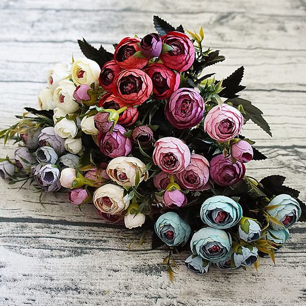 artificial flowers silk roses 6 bunch bride bouquet for home wedding decoration fake plants
artificial flowers silk roses 6 bunch bride bouquet for home wedding decoration fake plants