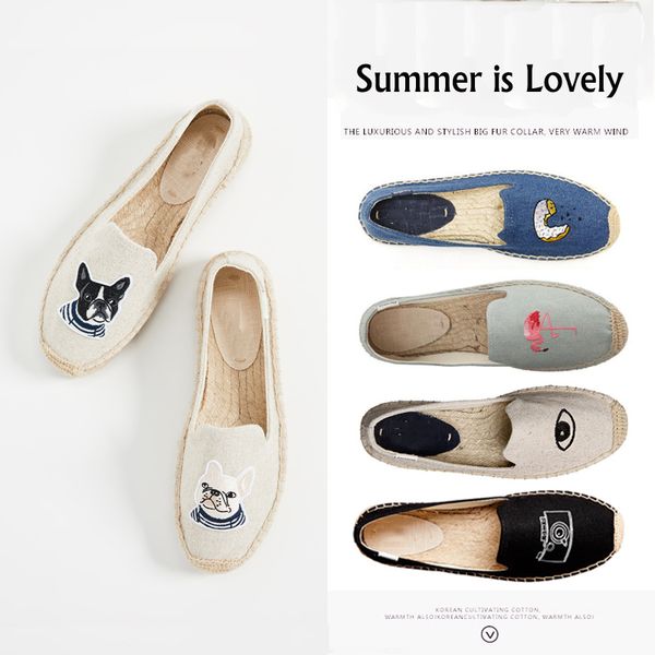women's espadrille embroider shoes comfortable slippers ladies womens casual shoes breathable flax canvas blue flamingo, Black
women's espadrille embroider shoes comfortable slippers ladies womens casual shoes breathable flax canvas blue flamingo, Black