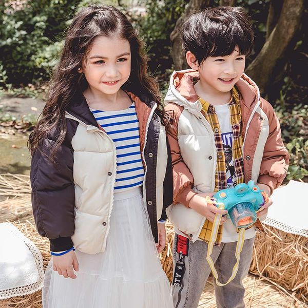 kids winter thick cotton padded jacket patchwork waterproof children coat hooded boys girls outerwear baby's down jacket 24m-6t, Blue;gray
kids winter thick cotton padded jacket patchwork waterproof children coat hooded boys girls outerwear baby's down jacket 24m-6t, Blue;gray