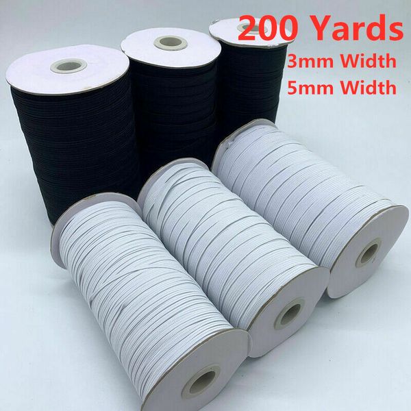 200 Yards Length 3/5mm Width DIY Braided Ribbon Elastic Spandex Band Cord Knit Band for Sewing Ear Hanging Face Mask
200 Yards Length 3/5mm Width DIY Braided Ribbon Elastic Spandex Band Cord Knit Band for Sewing Ear Hanging Face Mask
