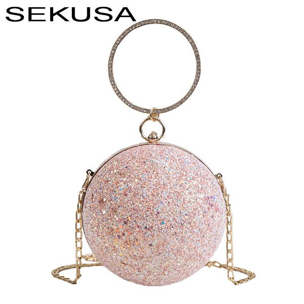 sekusa ball design women evening bags sequined diamonds meta shoulder chain day clutch purse bag
sekusa ball design women evening bags sequined diamonds meta shoulder chain day clutch purse bag