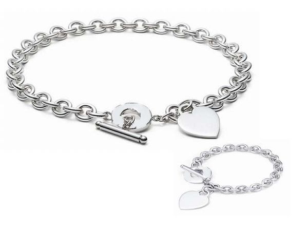 2019 new silver thick chain with silver heart ring plate pendant necklaces and bracelet women necklaces bracelet suit
2019 new silver thick chain with silver heart ring plate pendant necklaces and bracelet women necklaces bracelet suit