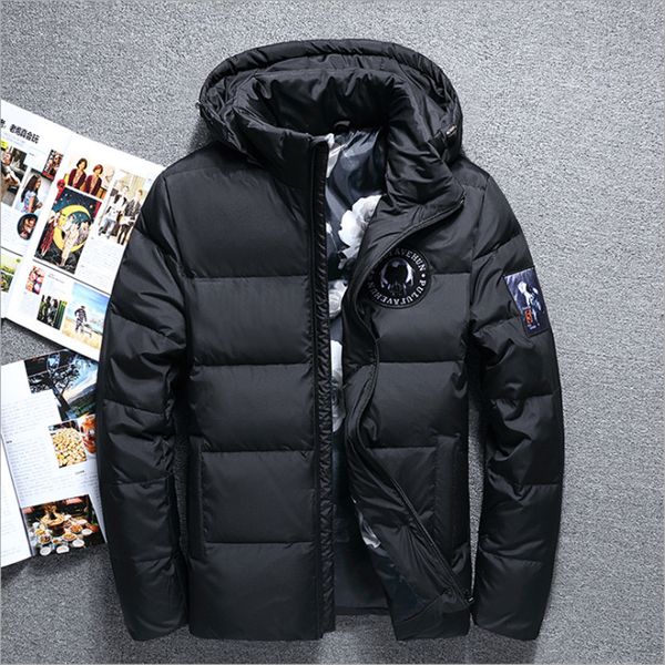 new 2019 brand winter new down jacket men's short down jacket youth zippers parka coat men's solid color puffer -15, Black
new 2019 brand winter new down jacket men's short down jacket youth zippers parka coat men's solid color puffer -15, Black