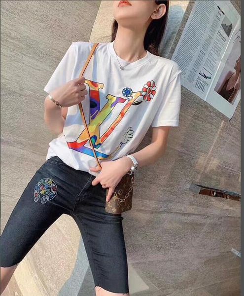 2020 the new summer men's and women's designer t-shirt short sleeves pure cotton trend style women's loose t-shirts ing, White
2020 the new summer men's and women's designer t-shirt short sleeves pure cotton trend style women's loose t-shirts ing, White