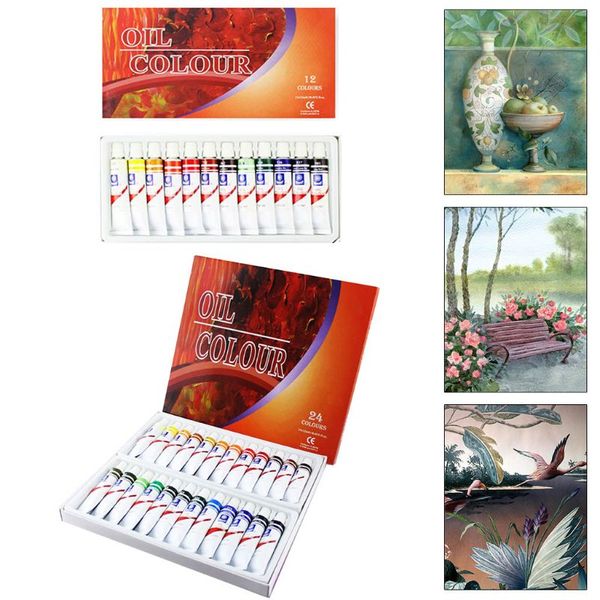 12ml 12/24 colors professional oil painting paint drawing pigment tubes set artist art supplies
12ml 12/24 colors professional oil painting paint drawing pigment tubes set artist art supplies