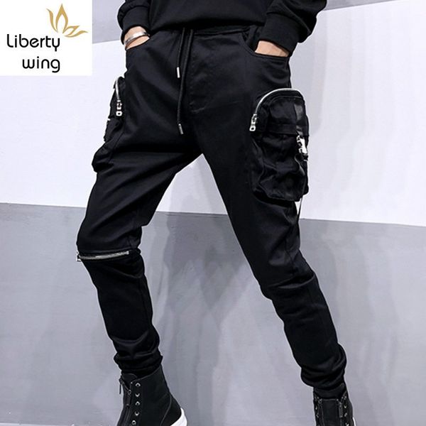 new trend mens black slim korean harem size s-3xl comfort hip hop trousers for male casual zipper multi-pocket pants
new trend mens black slim korean harem size s-3xl comfort hip hop trousers for male casual zipper multi-pocket pants