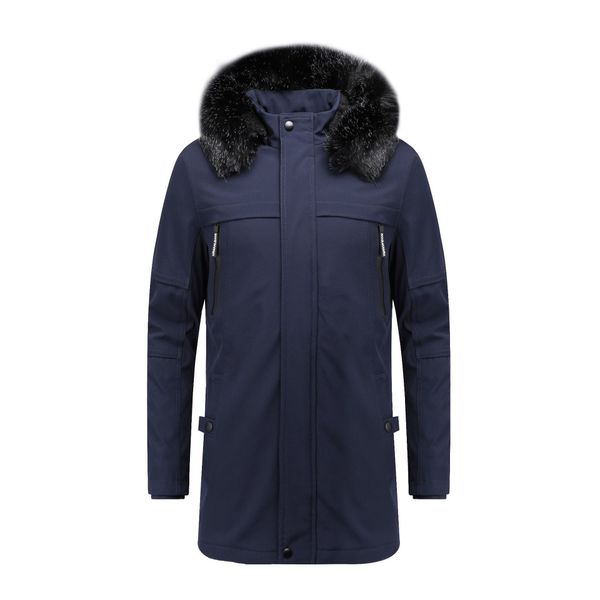 mens designer big fur collar medium and long cotton coat thickened coato9wl, Black;brown
mens designer big fur collar medium and long cotton coat thickened coato9wl, Black;brown