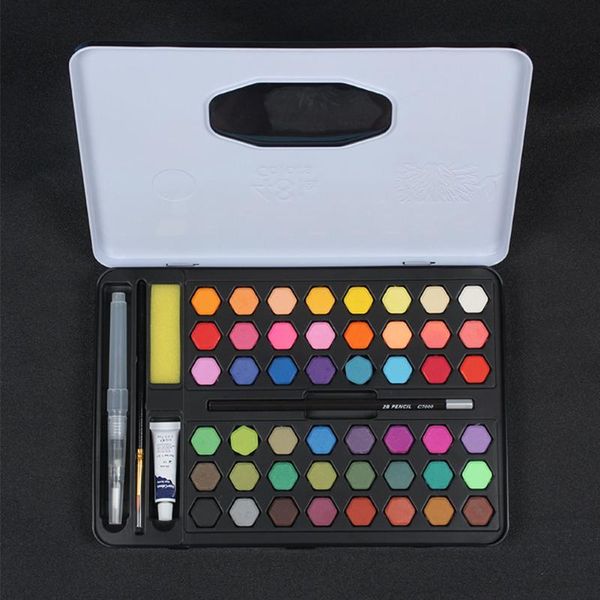 portable watercolor paint set with box diy drawing gift sketching bright color solid children art supplies paintbrush artist
portable watercolor paint set with box diy drawing gift sketching bright color solid children art supplies paintbrush artist