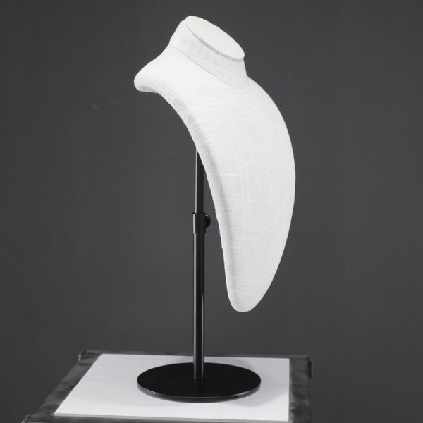 white durable tanding necklace jewels chokers display bust storage stand with metal holder support
white durable tanding necklace jewels chokers display bust storage stand with metal holder support