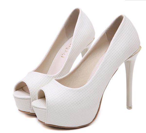 elegant white ivory peep toe platform high heels pumps bride bridesmaid wedding shoes 12cm size 34 to 40 cs8, Black
elegant white ivory peep toe platform high heels pumps bride bridesmaid wedding shoes 12cm size 34 to 40 cs8, Black