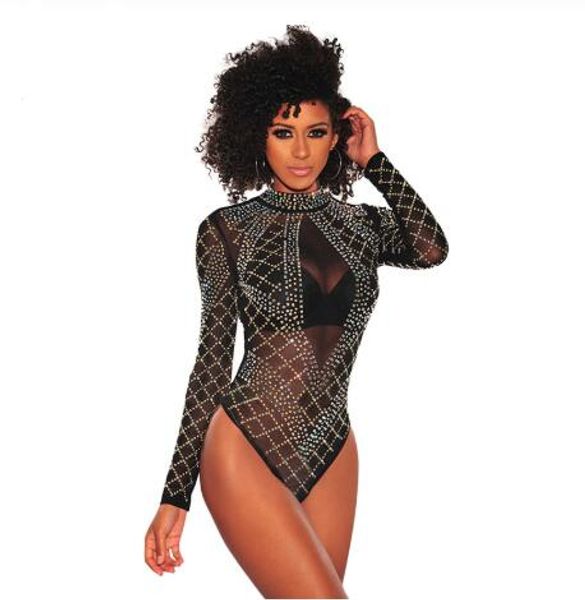 black mesh long sleeve bodysuit women sheer rhinestone studded bodycon jumpsuits 2019 spring autumn new body, Black;white
black mesh long sleeve bodysuit women sheer rhinestone studded bodycon jumpsuits 2019 spring autumn new body, Black;white