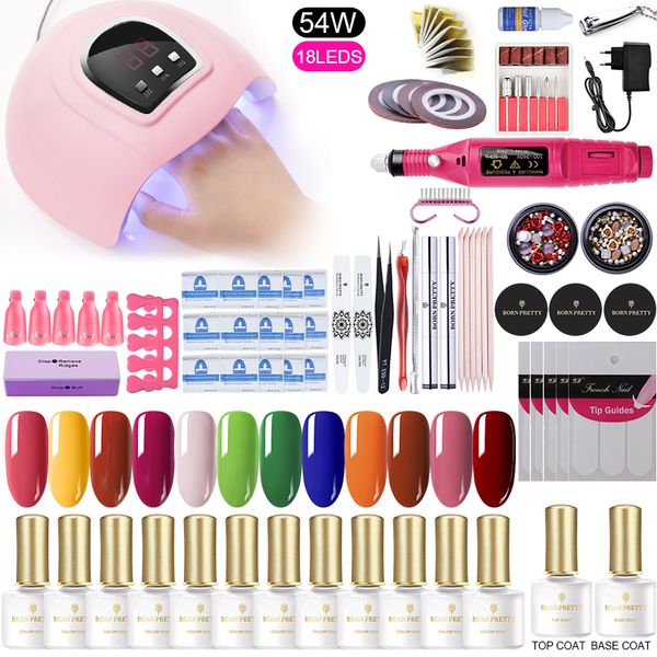nail gel polish kit uv led lamp dryer with 10pcs nail set soak off uv gel set electric drill for art manicure tools
nail gel polish kit uv led lamp dryer with 10pcs nail set soak off uv gel set electric drill for art manicure tools